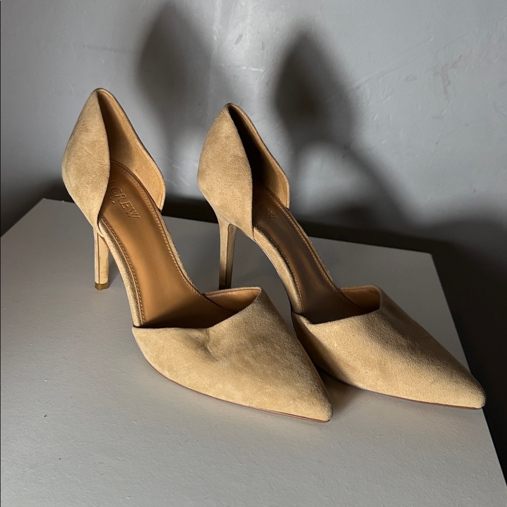 J. Crew Beige Pointed Toe Heels
